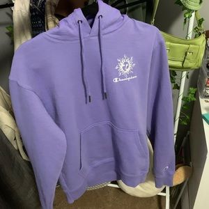 purple champion hoodie